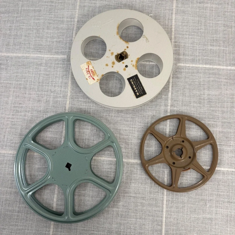 Vintage Metal Film Reels Empty No Film Three 8mm Various Sizes